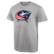 Men's Ash Columbus Blue Jackets Team Primary Logo T-Shirt