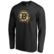 Men's Fanatics Black Boston Bruins Splatter Logo Long Sleeve T-Shirt