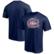 Men's Fanatics Branded Navy Montreal Canadiens Snow Logo T-Shirt
