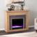 Southern Enterprises Kenova Color Changing Fireplace with Faux Stone
