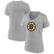 Women's Fanatics Heather Gray Boston Bruins Primary Logo Team V-Nec...