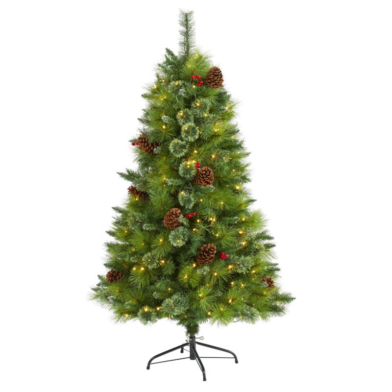 5 ft. Montana Mixed Pine Artificial Christmas Tree with Pine Cones,...