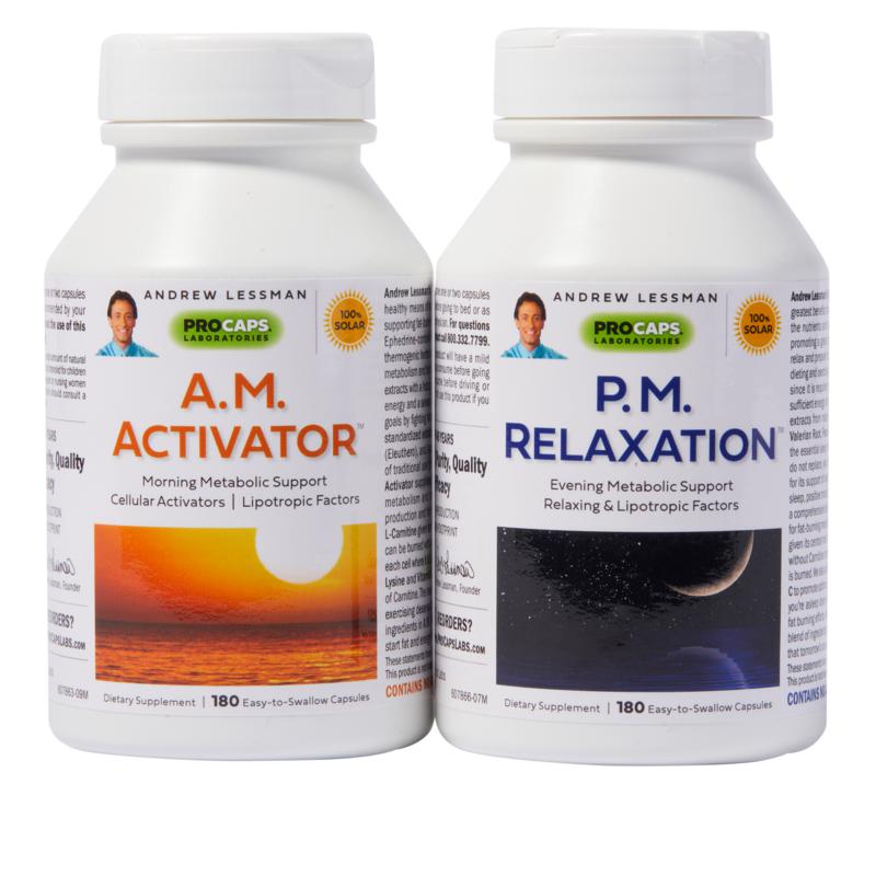 A.M. Activator & P.M. Relaxation 2-Bottle Bundle - 180 + 180 Capsules