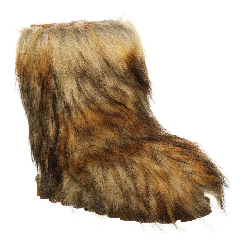 all over faux fur boots