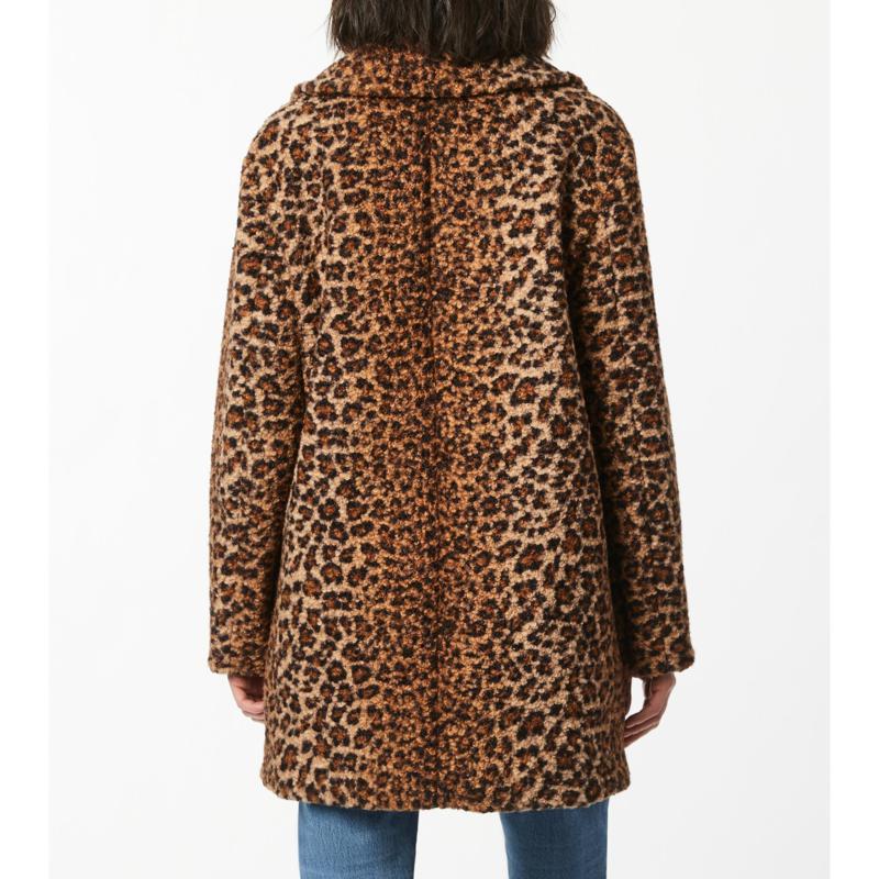 leopard print parka