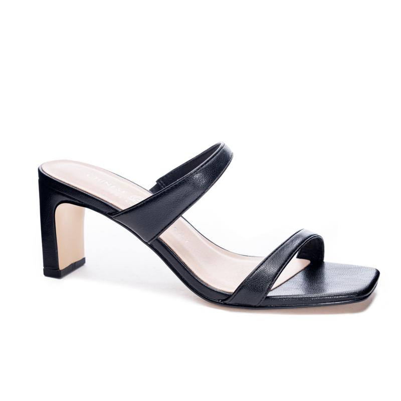 heeled slide sandals