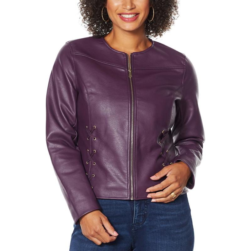 hsn colleen lopez leather jacket