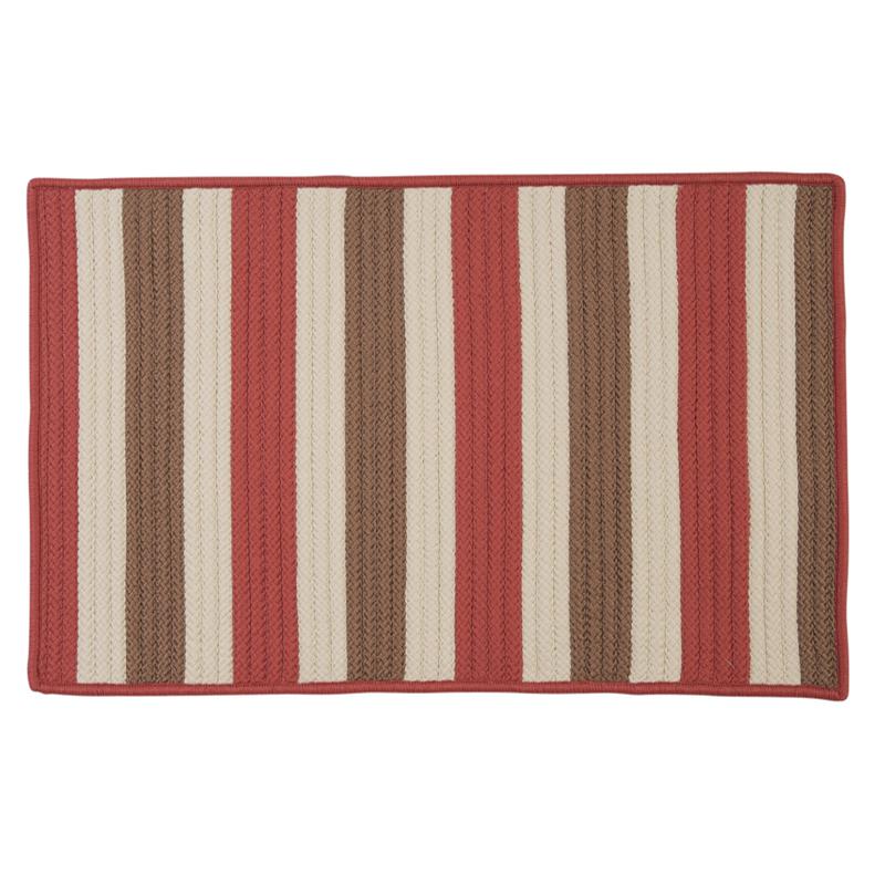 Colonial Mills Stripe It 3' x 5' Rug   Terracotta