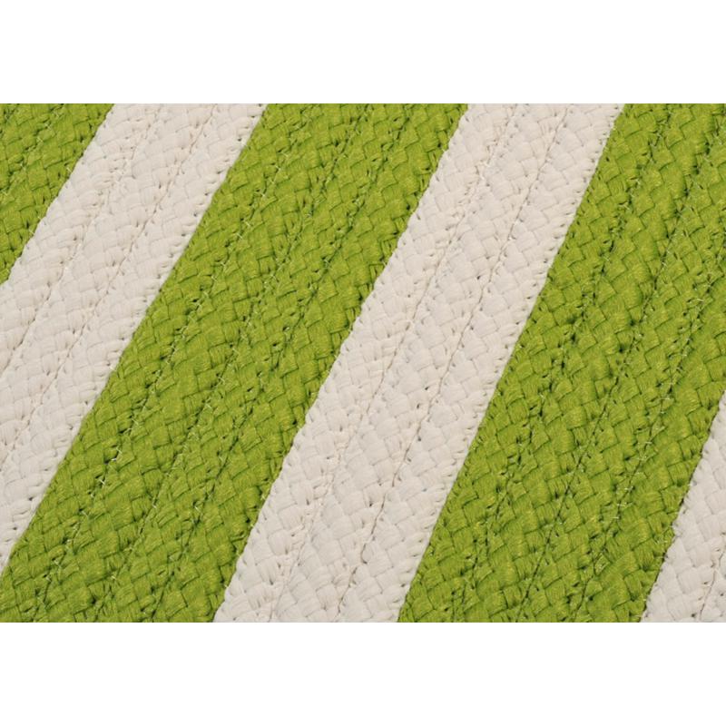 Colonial Mills Stripe It 8' Square Rug   Bright Lime   7448663