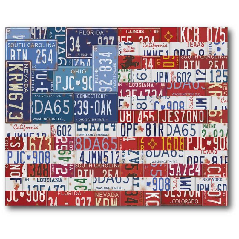 Courtside Market Usa Flag 30 X 40 Canvas Wall Art Hsn