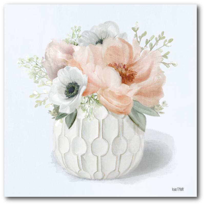 Courtside Market Winter Anemones - Pink 16x16 Canvas Wall Art