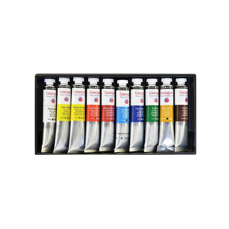 Daler-Rowney Georgian Water Mixable Oil Set of 10 Introduction