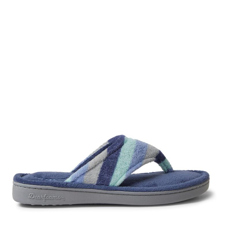 dearfoams terry thong slippers