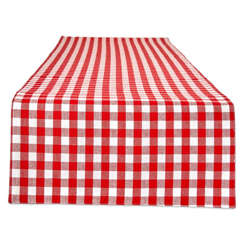 Design Imports Reversible Gingham Buffalo Check 14"x 108" Table Runner
