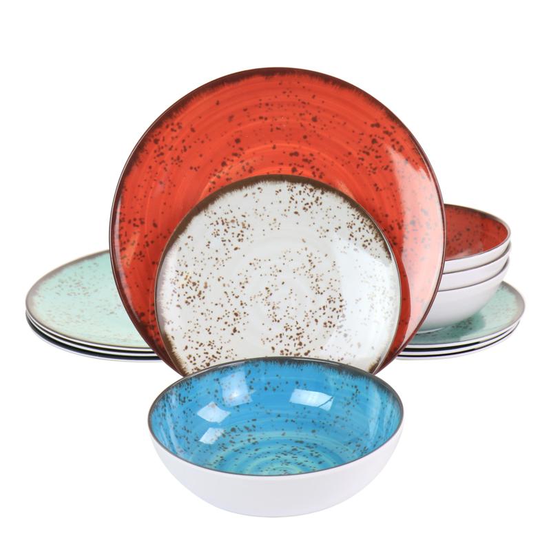 12 piece melamine dinnerware set
