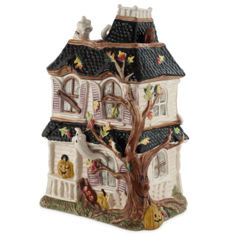 Fitz and Floyd Halloween Harvest Haunted House Cookie Jar