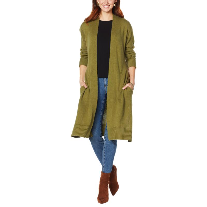 belted duster cardigan