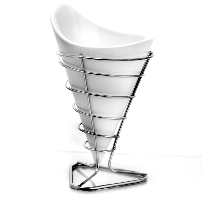 Gibson Home Elite High Luxury French Fry Bucket in White