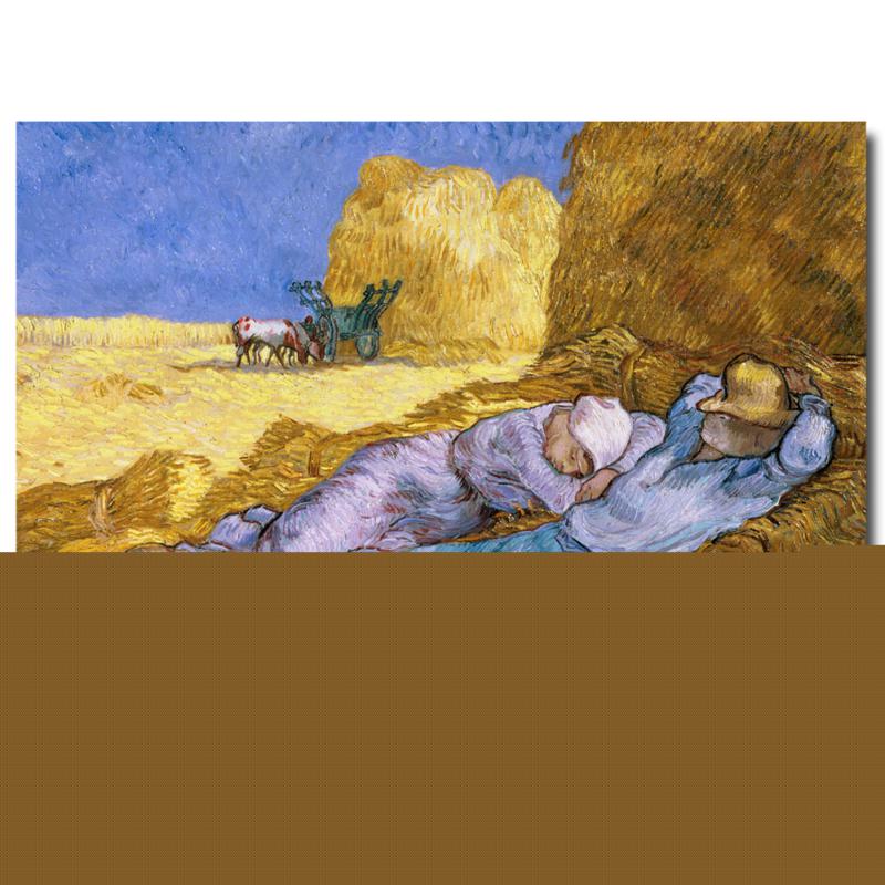 Vincent van Gogh 'Siesta, After Millet, 1890' Canvas Art Print   32" x 26&