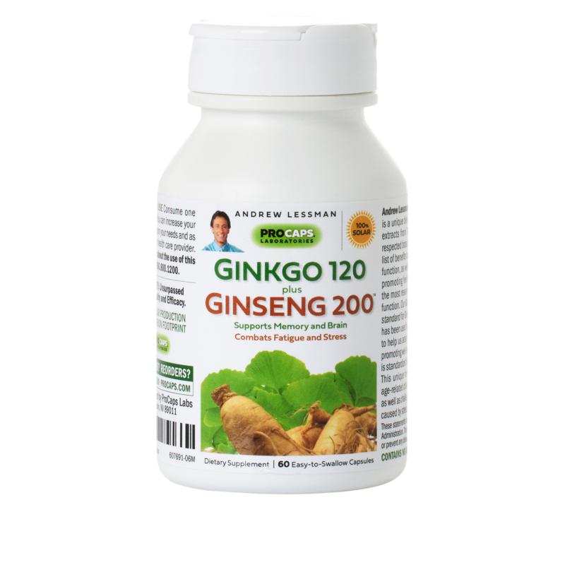Ginkgo Biloba120 plus Ginseng200 60 Capsules 8350892 HSN