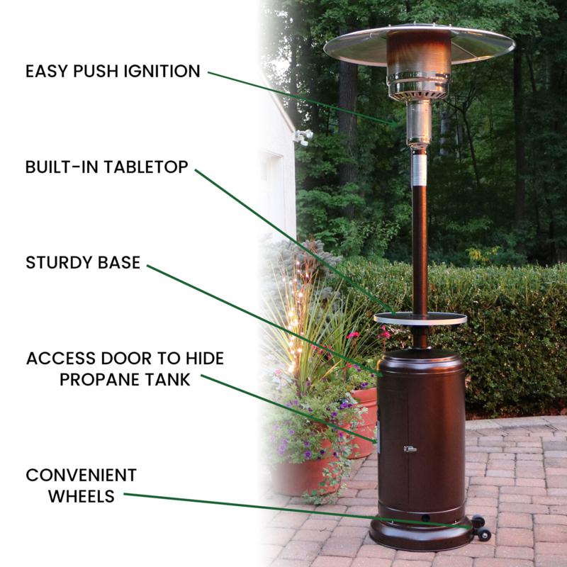 7 Ft 41 000 Btu Steel Umbrella Propane Patio Heater In Hammered Bronze 8486687 Hsn - Hanover Umbrella 41 000 Btu Propane Patio Heater In Stainless Steel 7 Ft 41 000 Btu Steel Umbrella Propane Patio Heater In Hammered Bronze 8486687 Hsn - Hanover Umbrella 41 000 Btu Propane Patio Heater In Stainless Steel