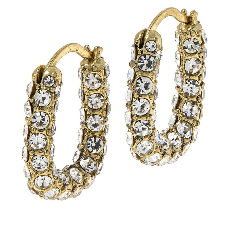 Heidi Daus "I'm Hooked" Hoop Earrings