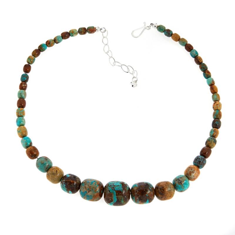 Jay King Multi-Color Golden Dragon Turquoise Bead Necklace