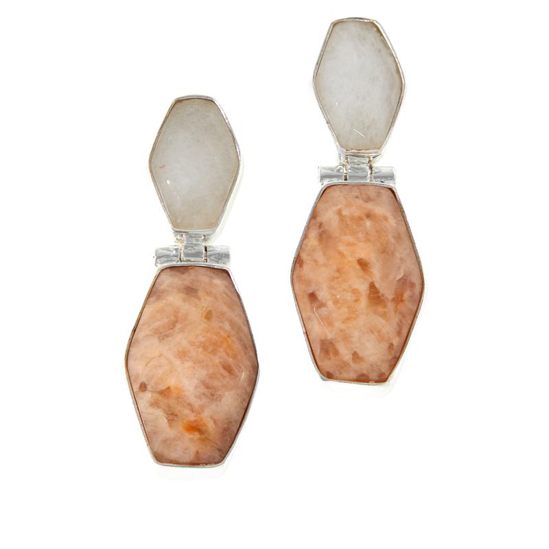 Jay King Multi-Color Moonstone Drop Earrings