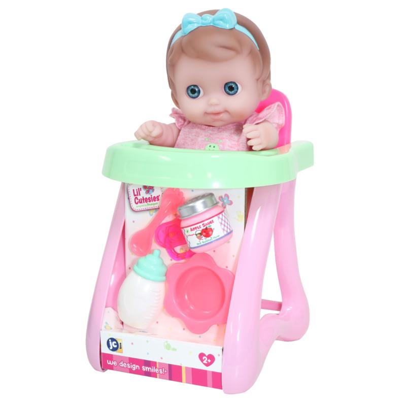 Jc Toys Lil Cutesies 9 Baby Doll And High Chair Feeding Time Gift Set Hsn