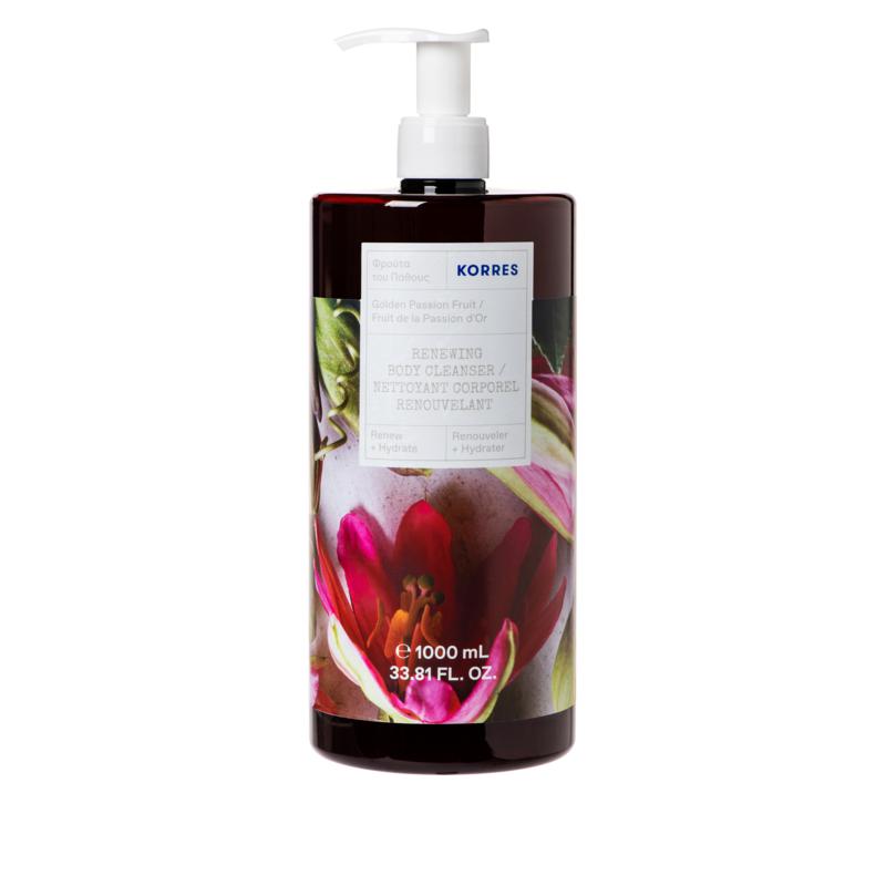 Korres 1-Liter Golden Passionfruit Renewing Body Cleanser