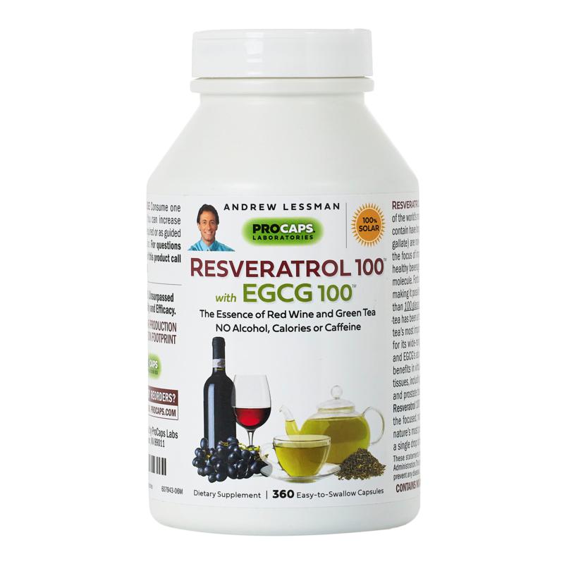 Andrew Lessman Resveratrol 100 EGCG 100   360 Capsules