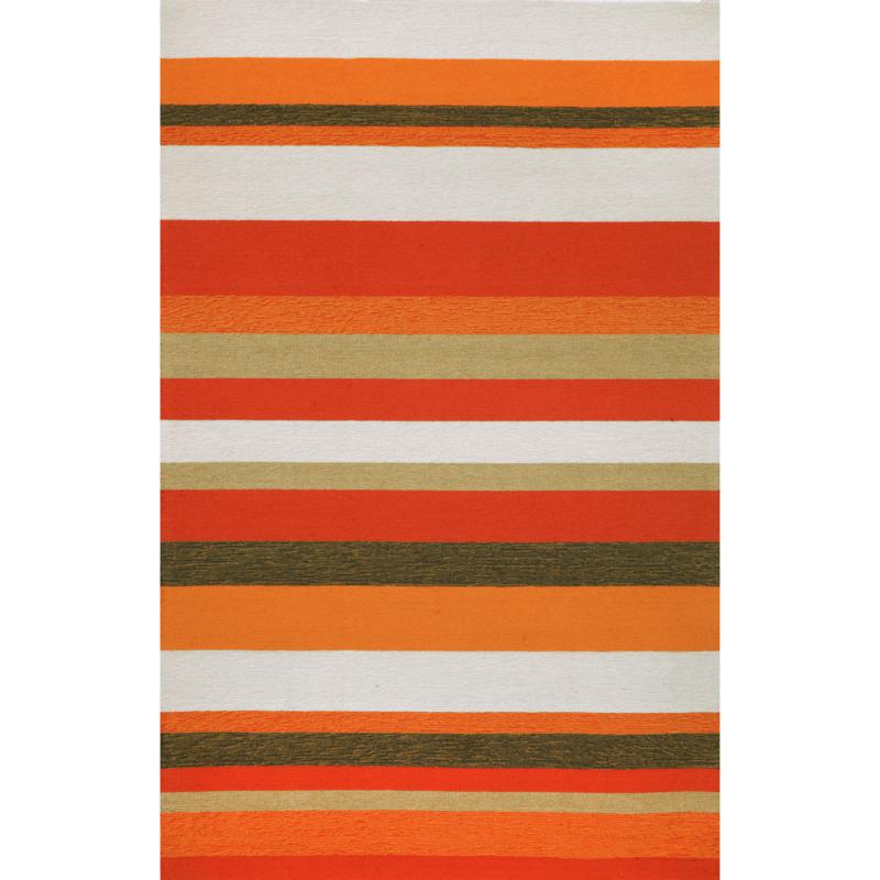 Liora Manné Stripe Area Rug   Orange