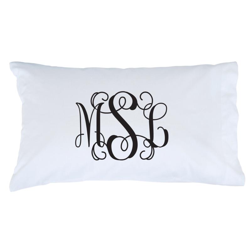 monogram pillowcase