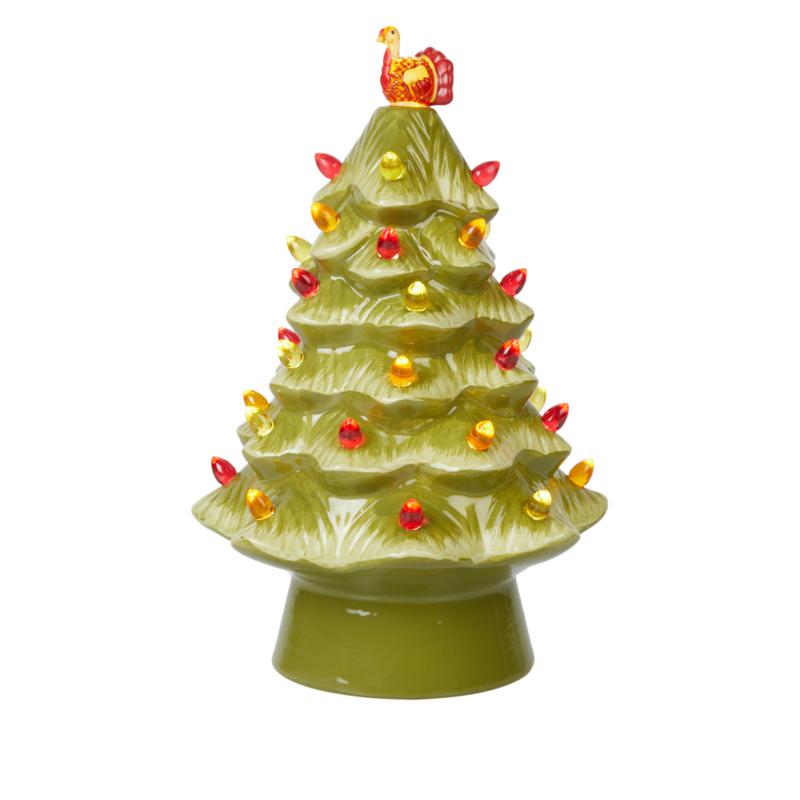 Ceramic Christmas tree outlet fall/ thanksgiving