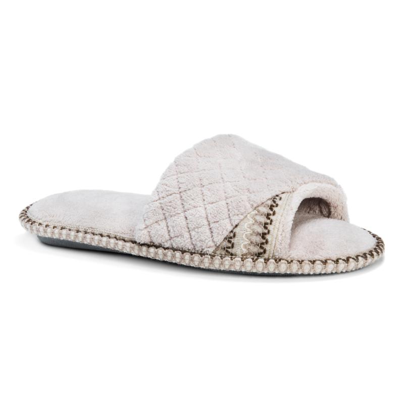 MUK LUKS Sally Micro-Chenille Open-Toe Scuff Slipper