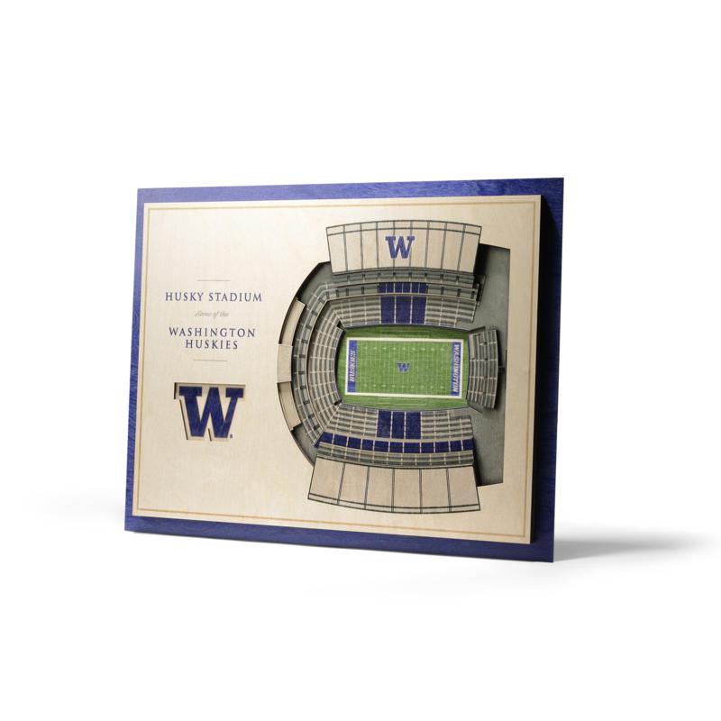 NCAA Washington Huskies StadiumViews 3-D Wall Art - Husky Stadium ...