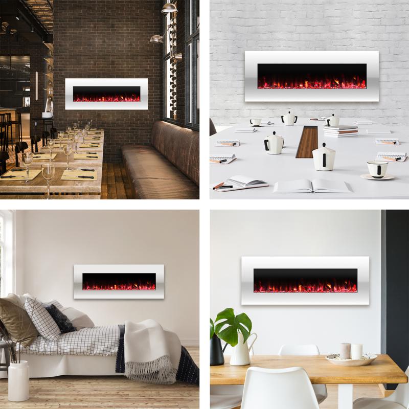 Northwest 50 Wall Mounted Electric Fireplace W Color Change Led Flame 8419305 Hsn Northwest 50 Wall Mounted Electric, Northwest No Heat Fireplace