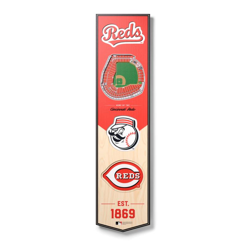 Officially Licensed MLB Cincinnati Reds 3D Stadium Banner