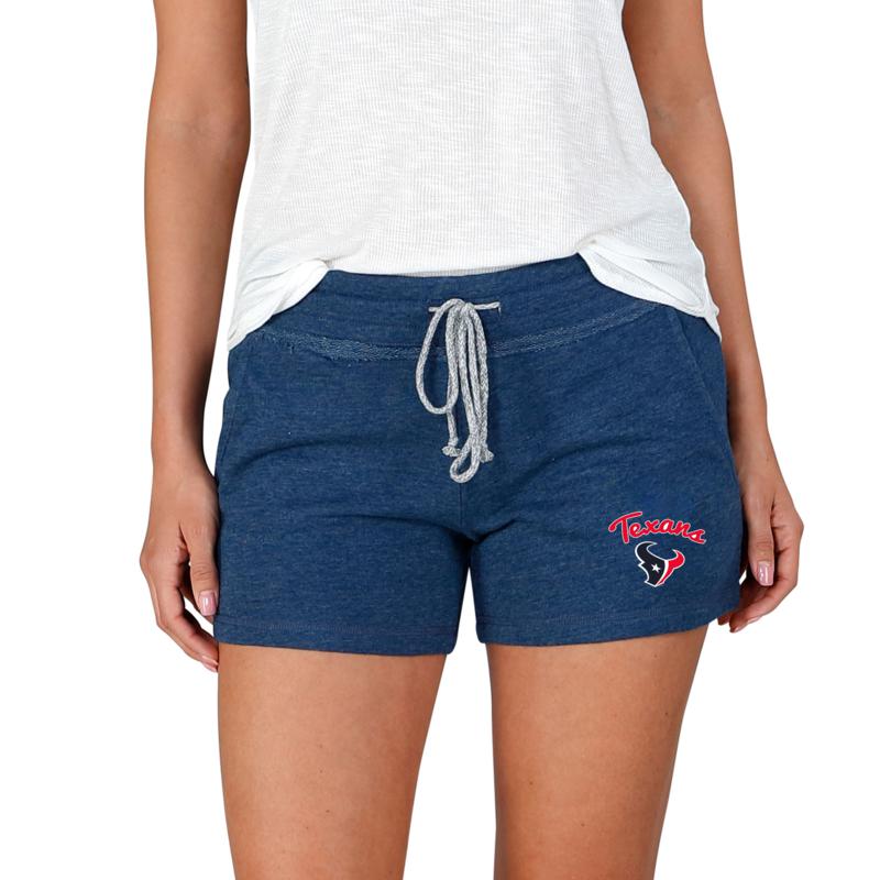 Officially Licensed NFL Mainstream Ladies Knit Shorts - Texans
