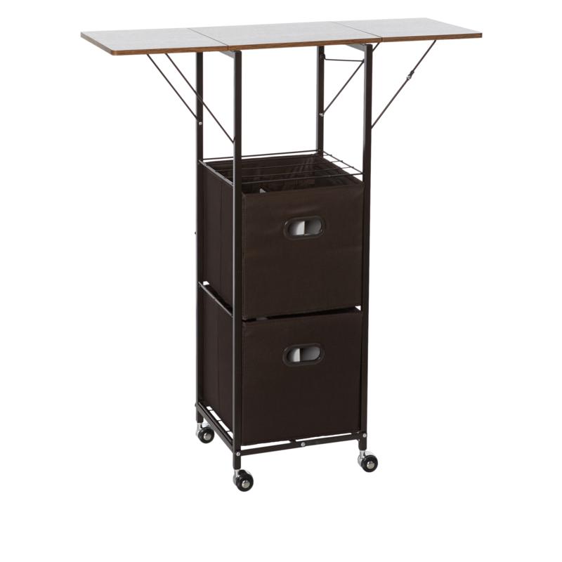 Origami Rolling Craft Cart with Workstation