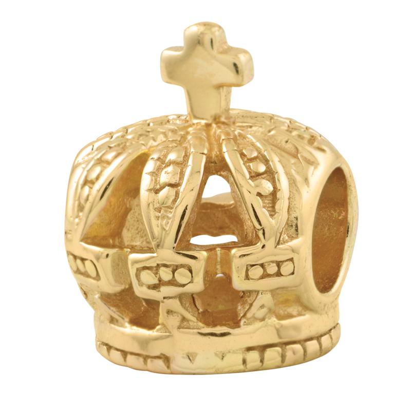 Prerogatives Sterling Silver Crown Bead