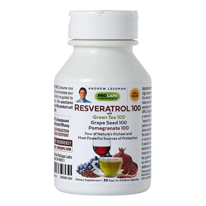 ResveratrolGreen TeaGrape SeedPomegranate 30 Capsules 7799455 HSN