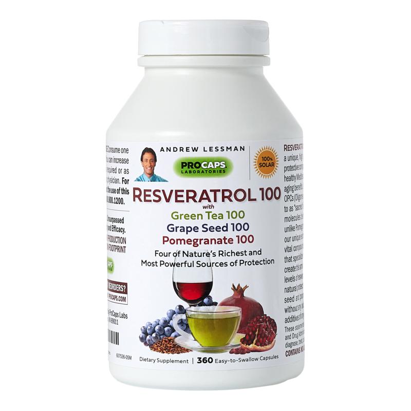 Resveratrol100 with Green Tea Extract100, Grape Seed Extract100
