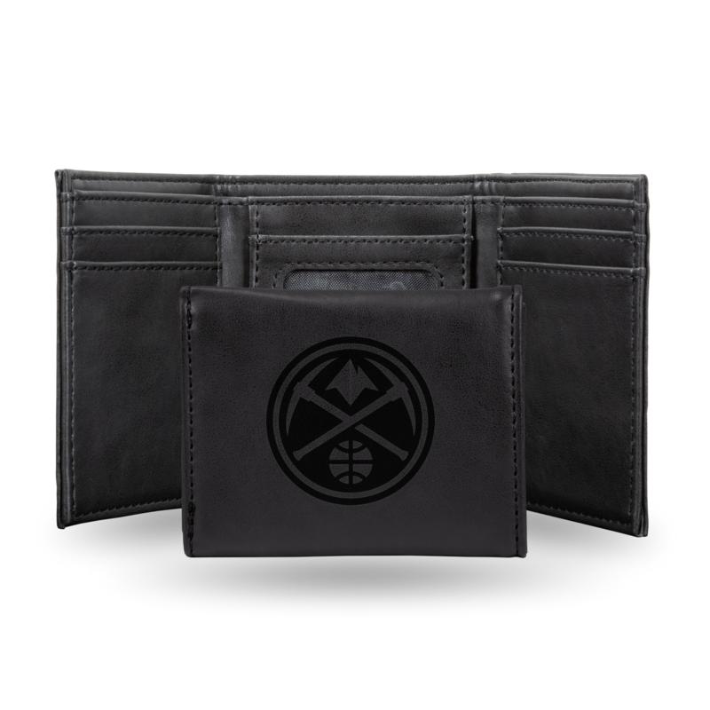 Rico Laser-Engraved Black Tri-fold Wallet - Nuggets