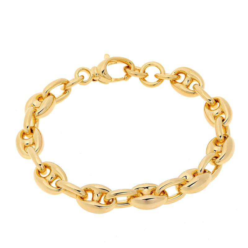 Soave Oro 14K Gold Electroform Mariner-Link Bracelet - 20172675 | HSN