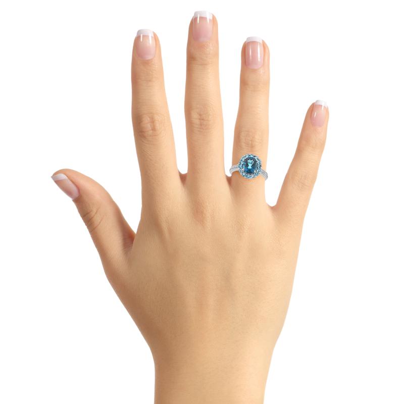 Gem Stone King 1.26 Ct Round Swiss Blue Topaz 925 Yellow Gold Plated Silver Ring Gem Stone King 1.26 Ct Round Swiss Blue Topaz 925 Yellow Gold Plated Silver Ring