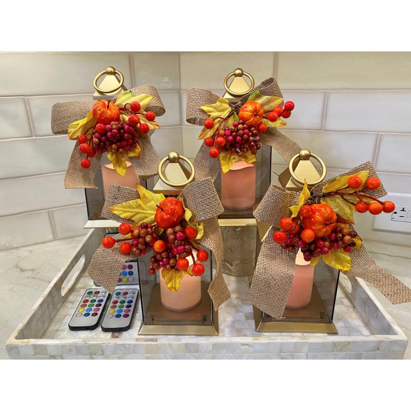 (HSN) Unmatched 4pack LED Lanterns with ColorChanging Candles and 8