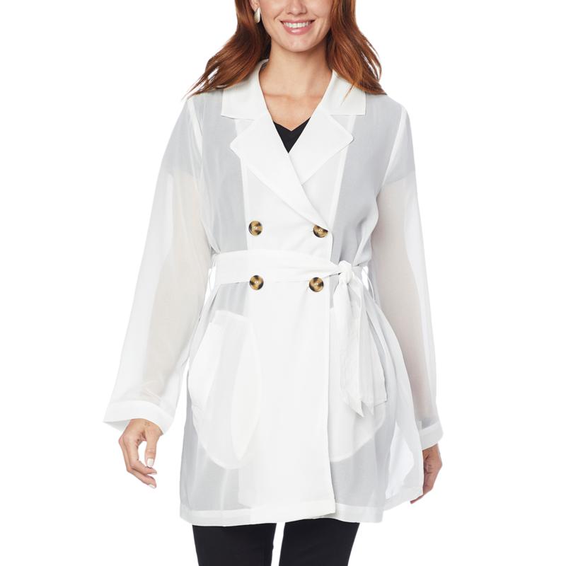 chiffon trench coat