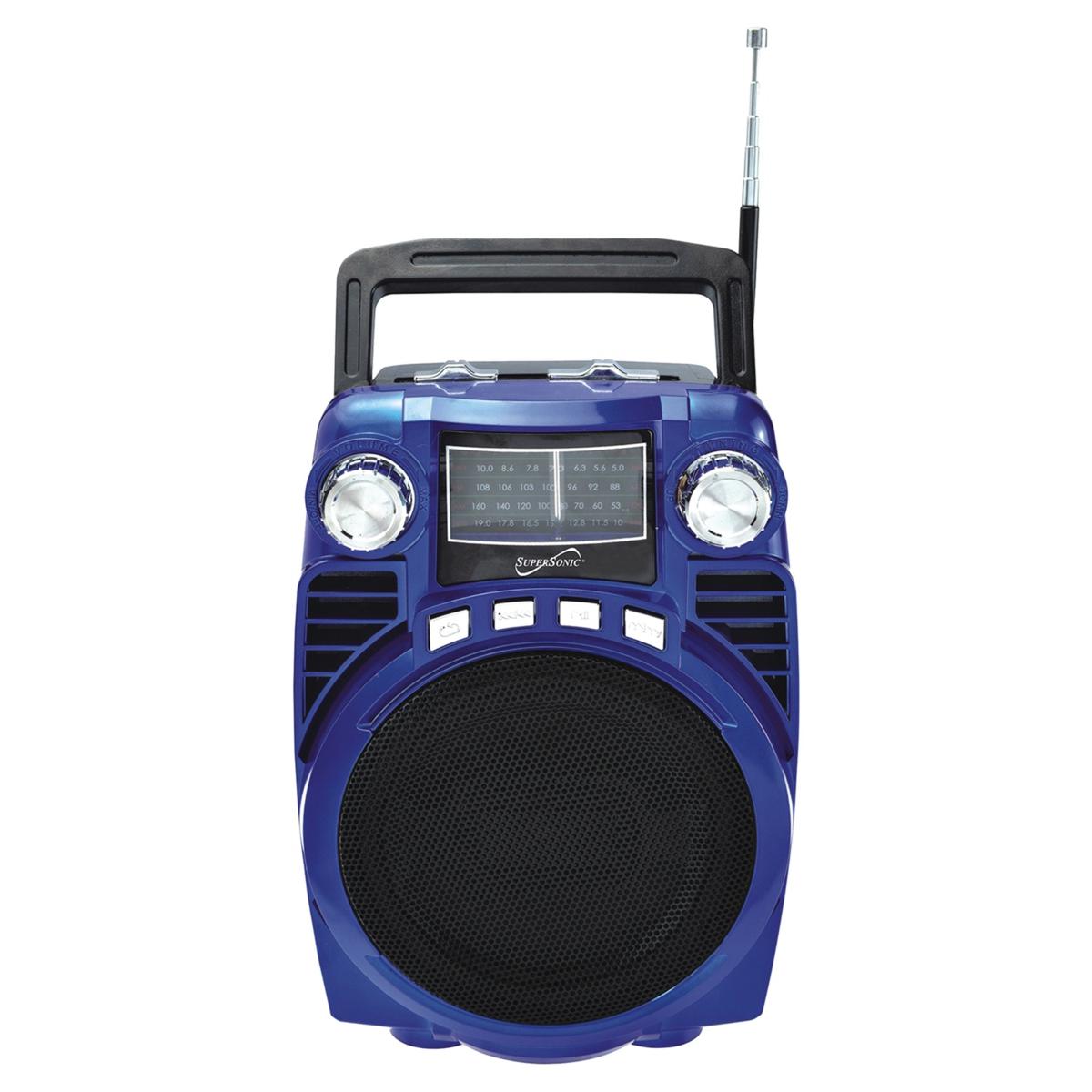 Supersonic Bluetooth 4 Band Radio (Blue) 20093465 HSN