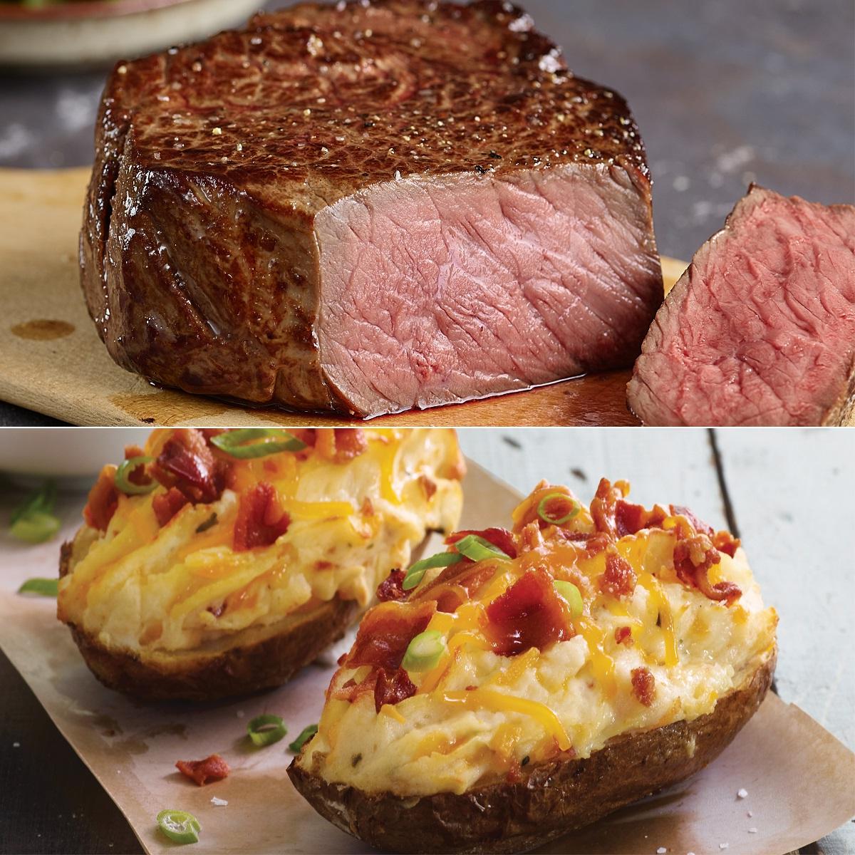 Kansas City Steaks (8) 6 oz. Sirloins & (8) 5 oz. TwiceBaked Potatoes